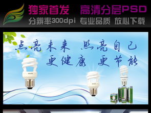 點亮未來，守護家園——LED節能燈海報廣告設計